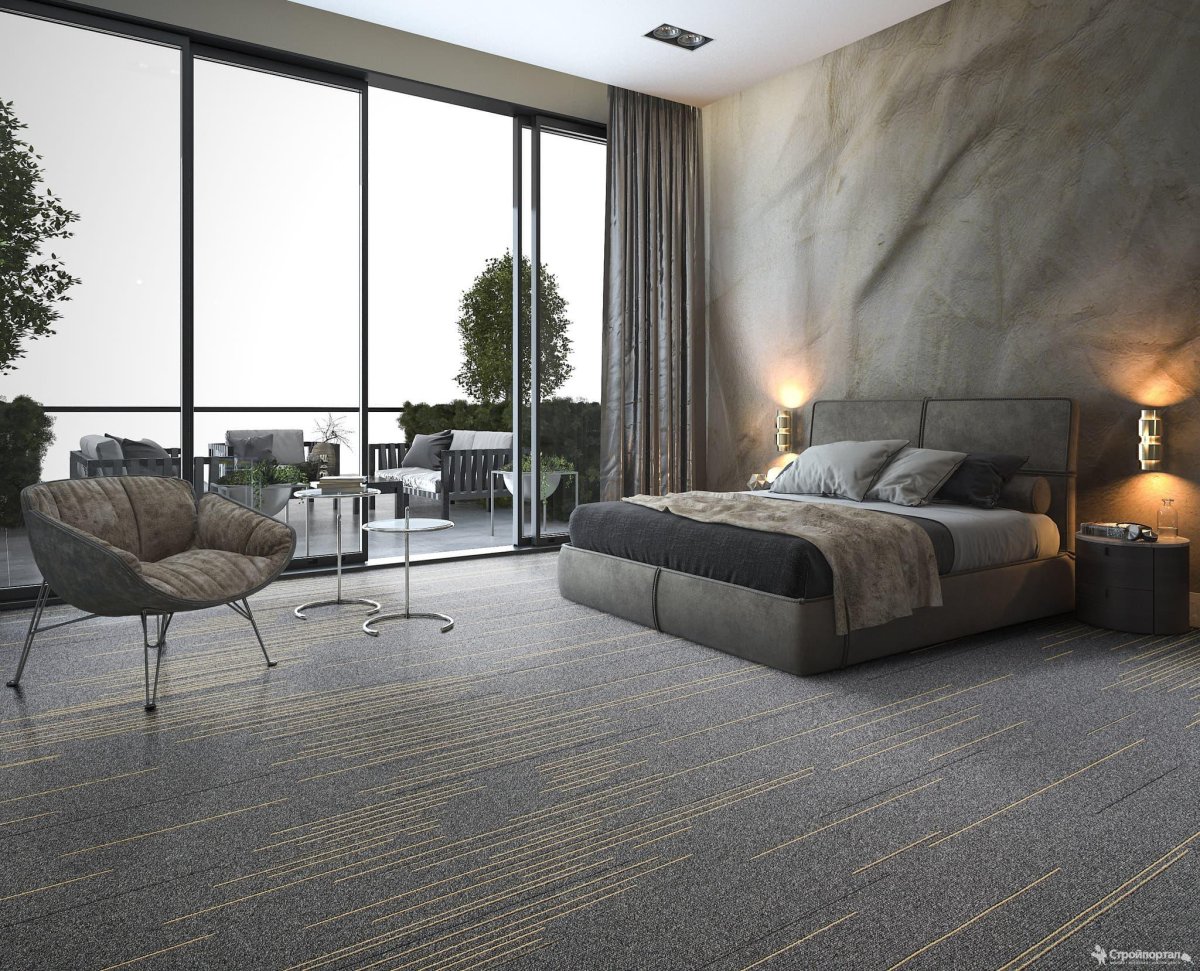 Яркий ковролин в интерьере