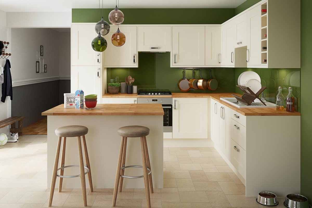 Кухня Портофино зеленая
