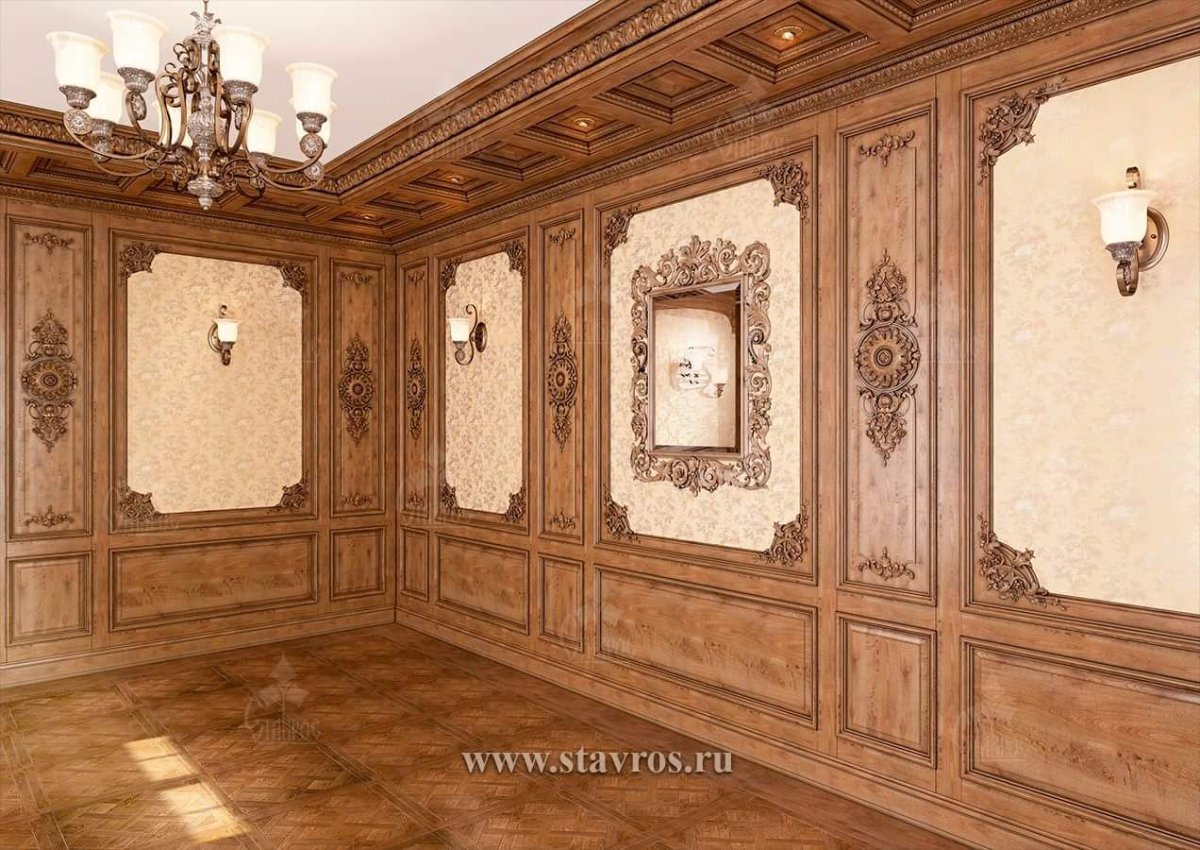 Панели с резным декором в кабинет