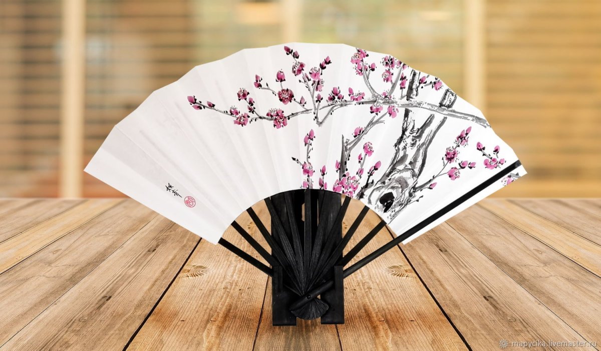 Китайский веер на стену
