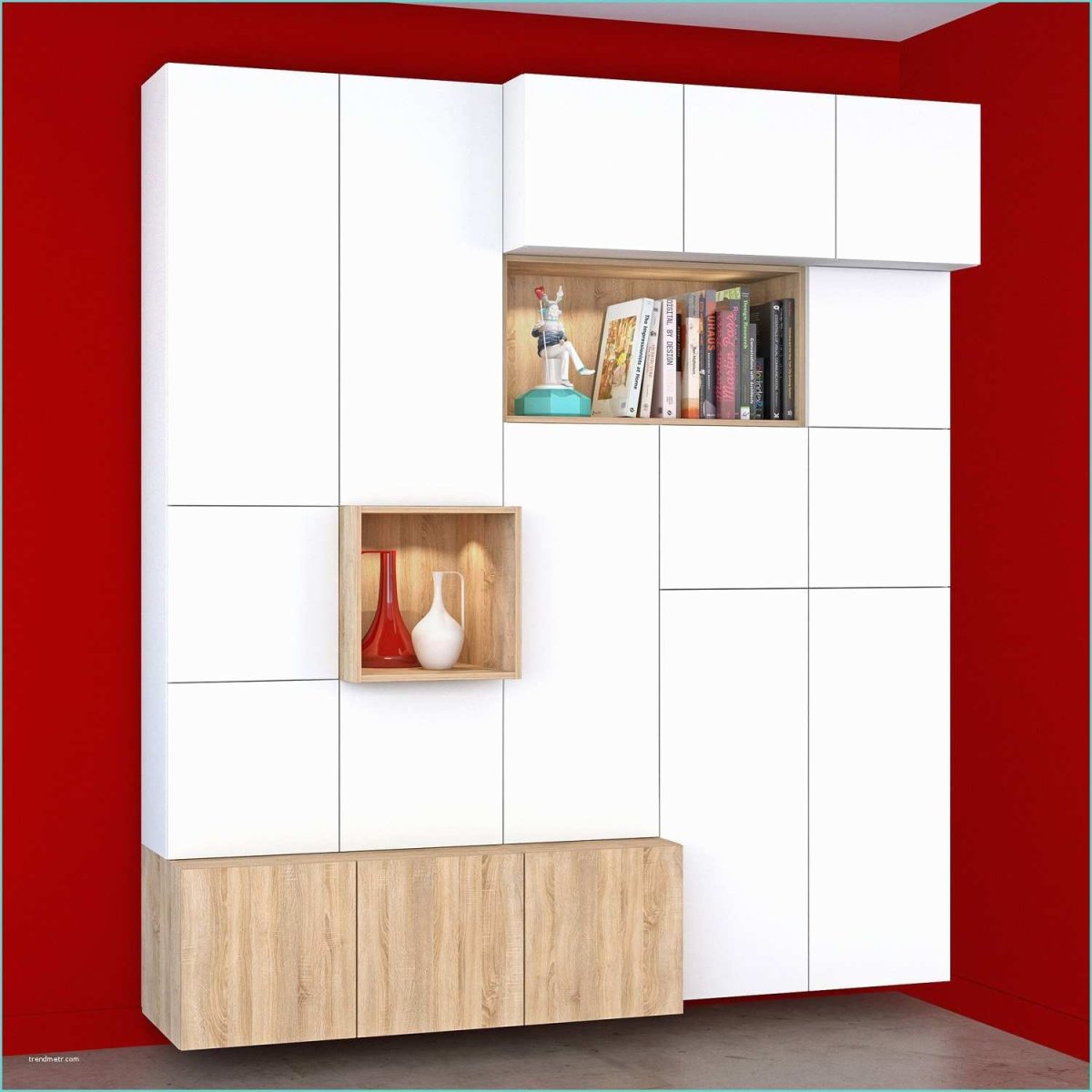 Вешалка настенная 63x118x20 см, цвет дуб сонома