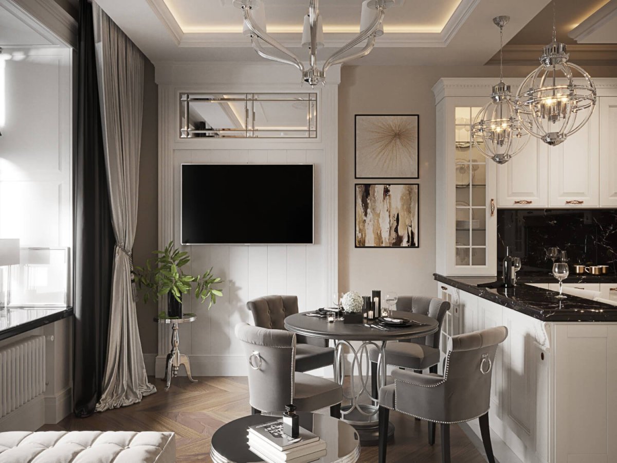 Кухня современная классика белая 2020.2021