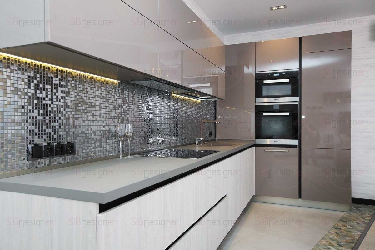 Зеркальная мозаика фартук