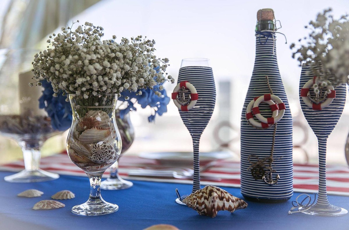 Декор бутылки под дерево