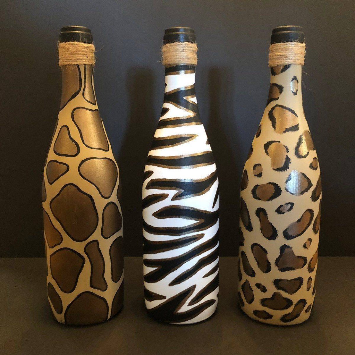 Декупаж новогодних бутылок