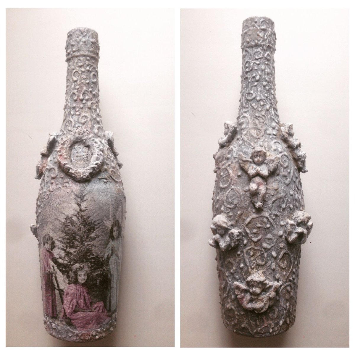 Декор бутылок с ручкой