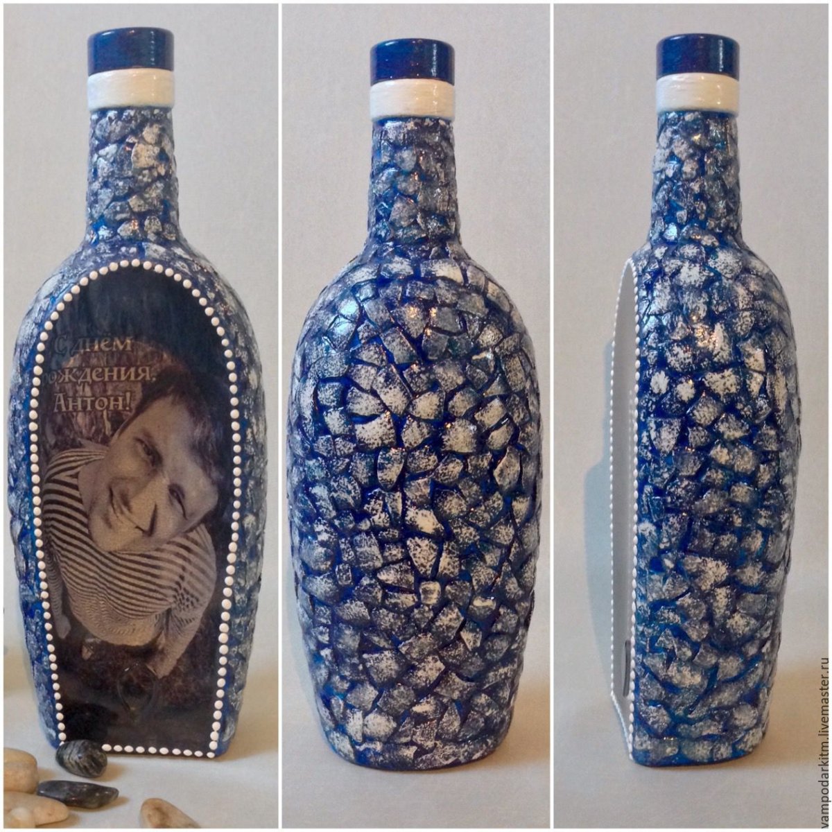 Декор бутылок полимерной глиной