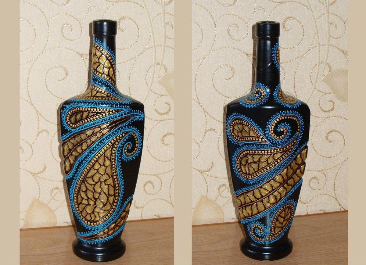 Броши для декора бутылок