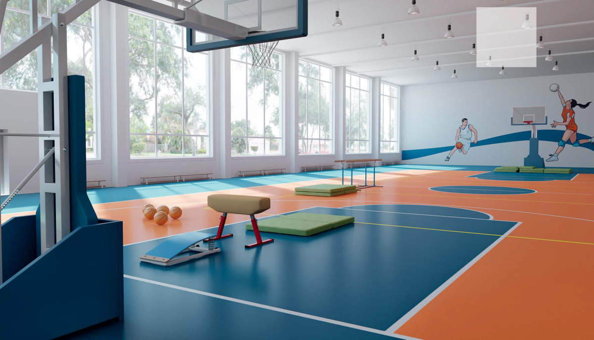 Спортивный линолеум GRABOFLEX (ГРАБОСПОРТ) GYMFIT 60