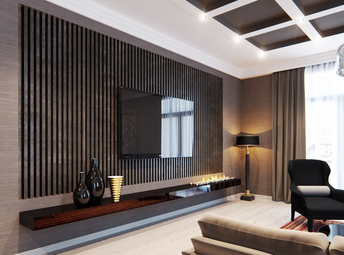 Стены на кухне в обеденной зоне