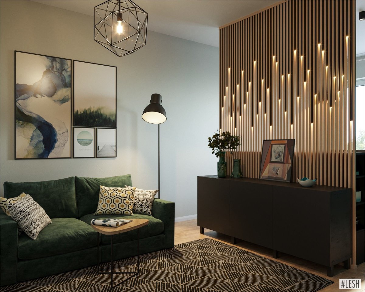 Рейки в интерьере