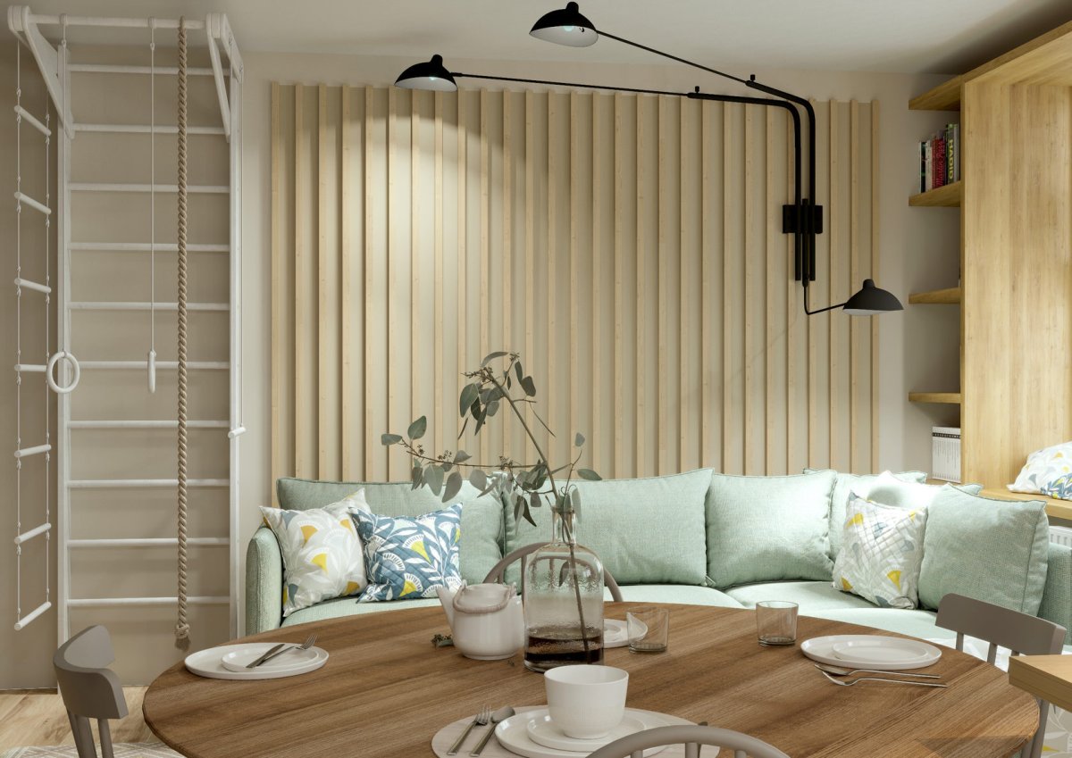 Колонна с рейками