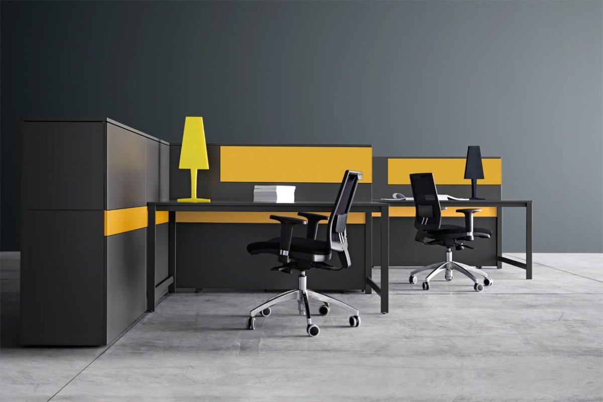 Интерьер офиса желтый