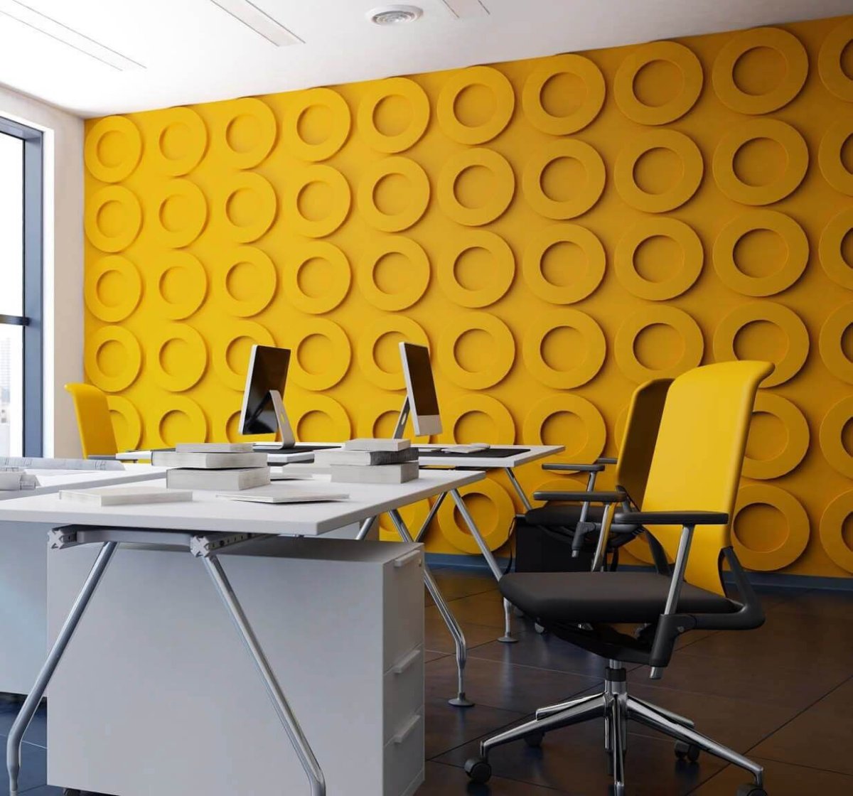 Офис в желтых тонах