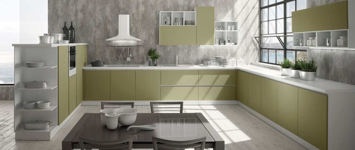 Кремовая кухня