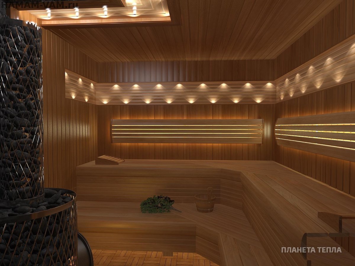 Современная отделка парной