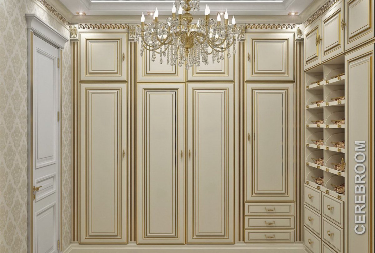 Встроенный шкаф в классическом стиле