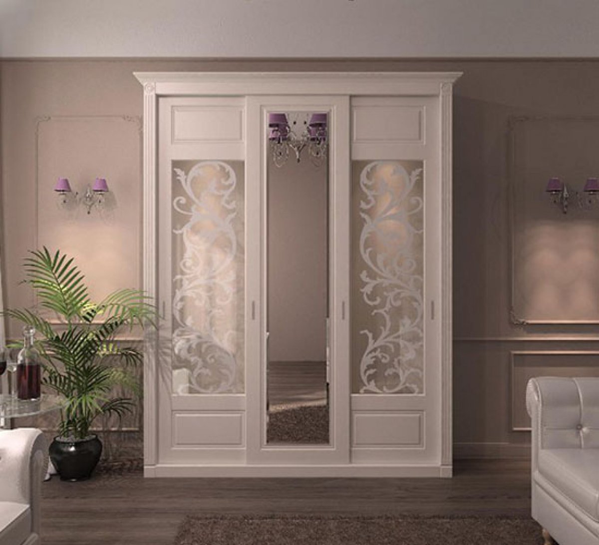 Угловой классический шкаф