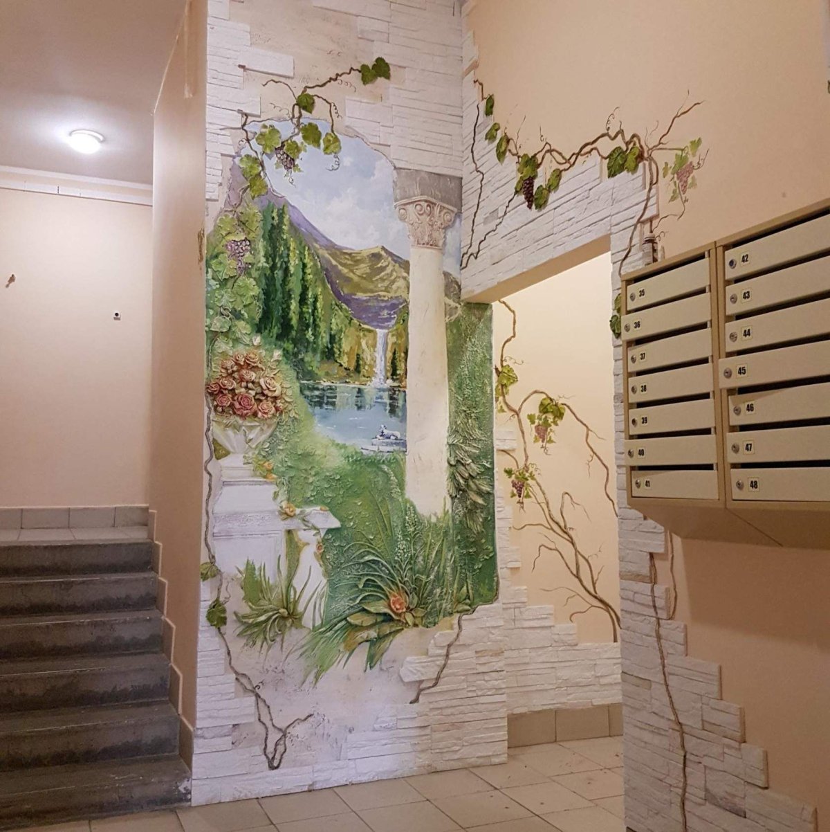 Роспись стен тема природы