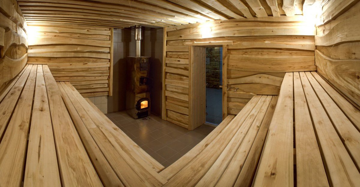 Отделка бани в стиле Леший