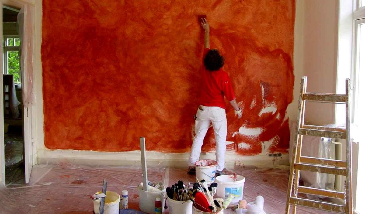 Декорация стен шпаклевкой