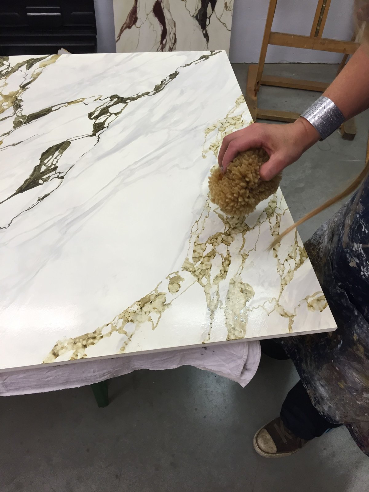 Имитация розового мрамора