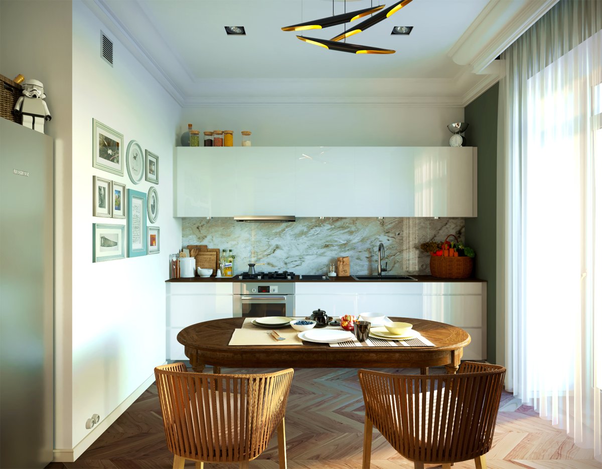 Кухни гостиные с полуостровом