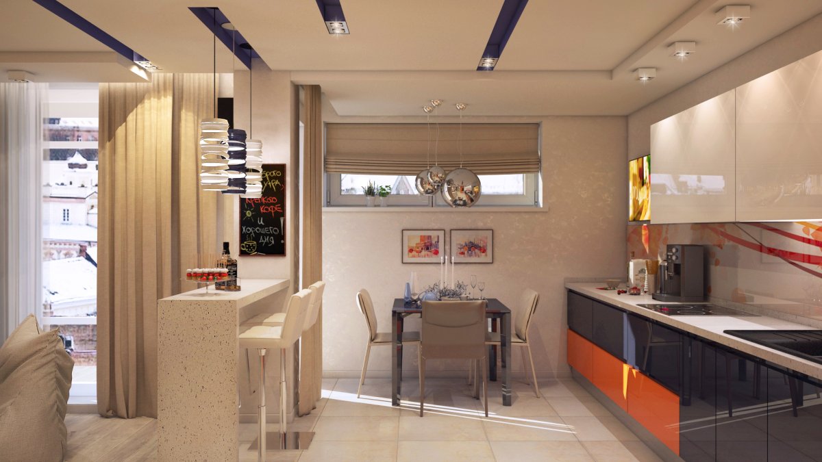 Красные акценты в интерьере