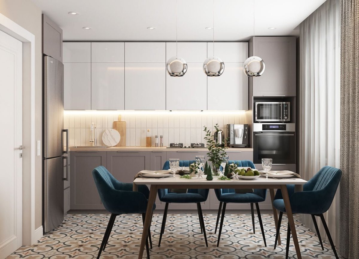 Кухня совмещенная с балконом