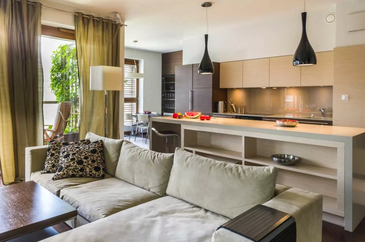 Кухня-гостиная 16м икеа