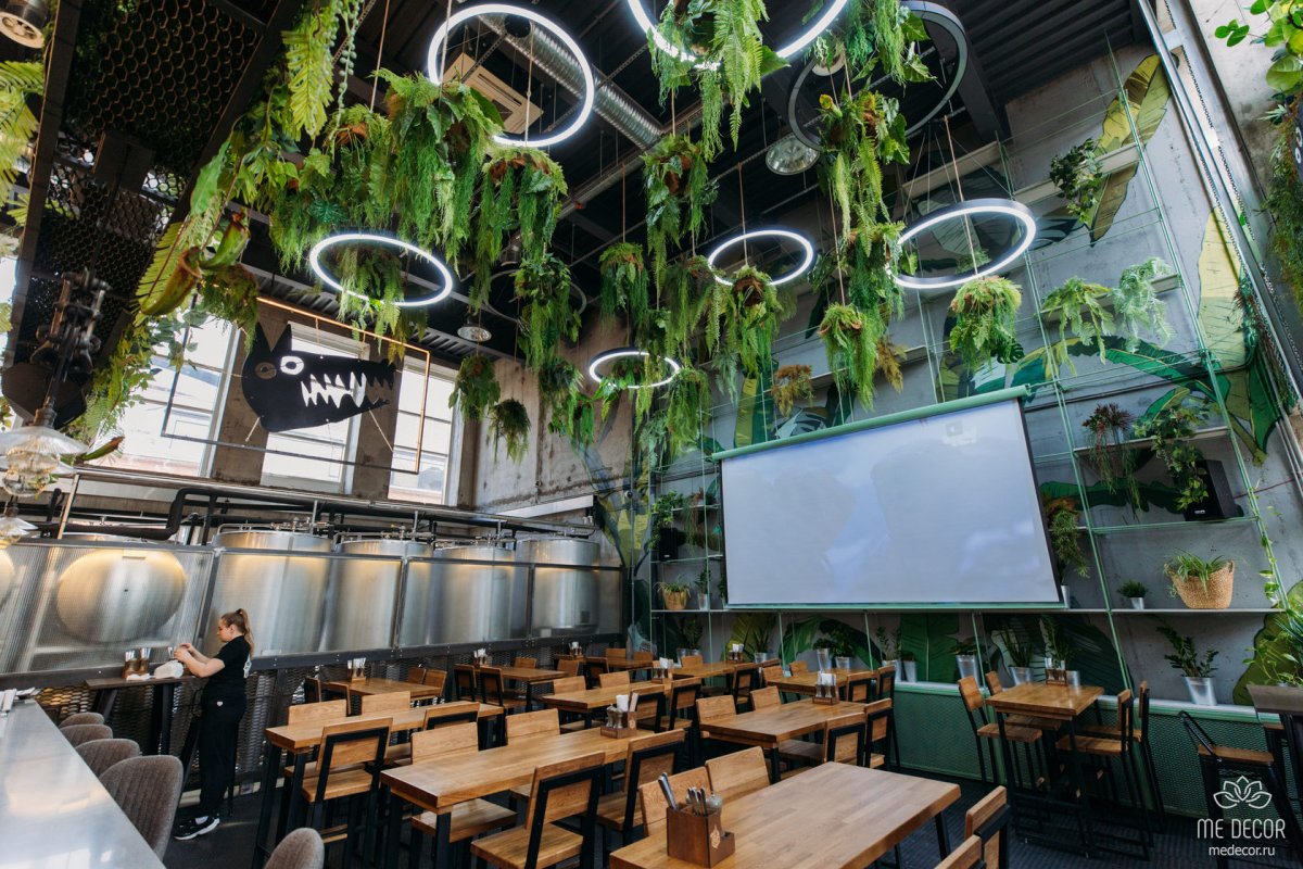Искусственное Озеленение ресторана