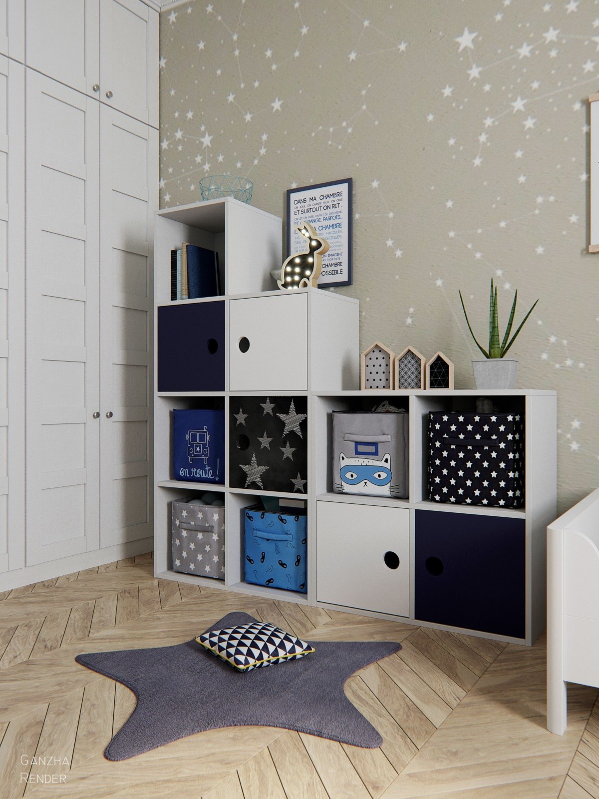 Подростковая комната в скандинавском стиле