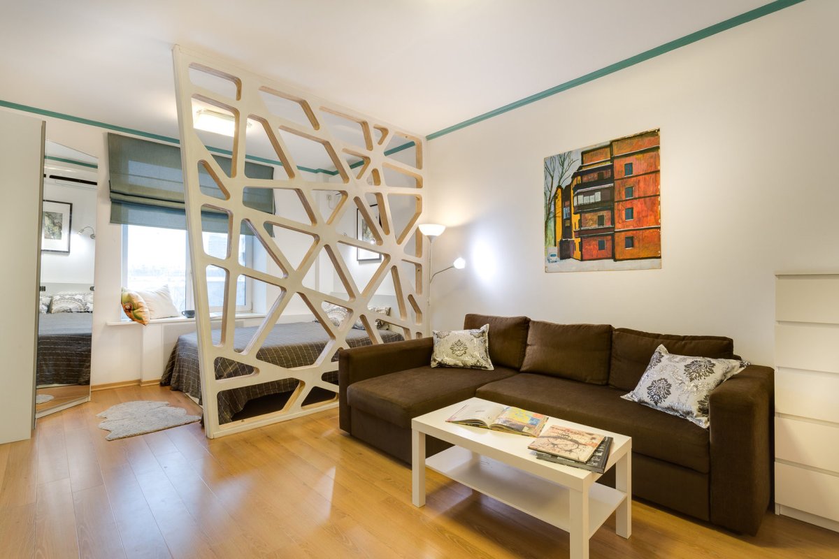 Зонирование шторами