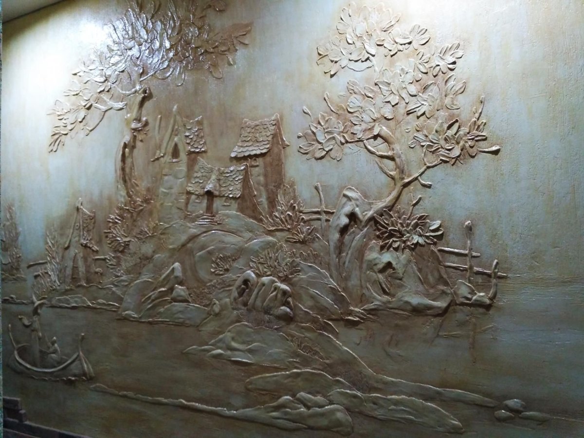 Барельеф корни дерева