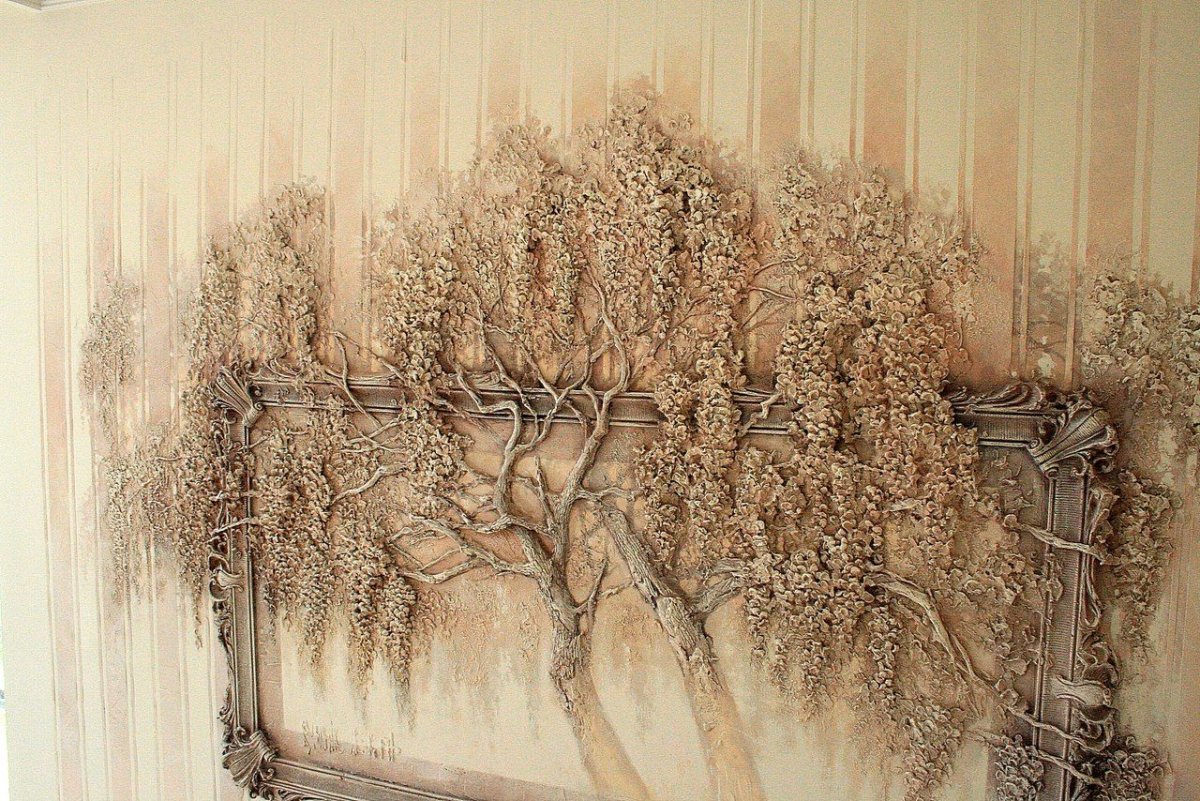 Роспись стен барельеф