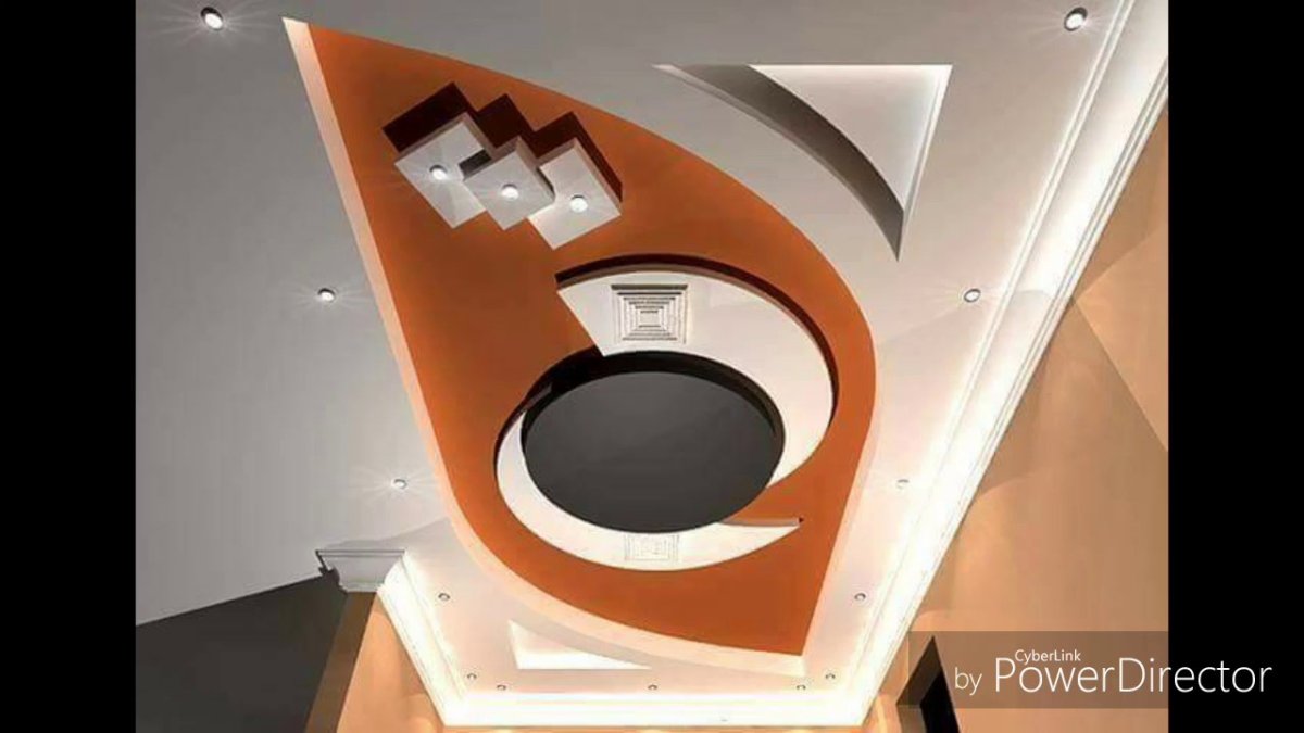 Потолок из гипсокартона фигурный необычные