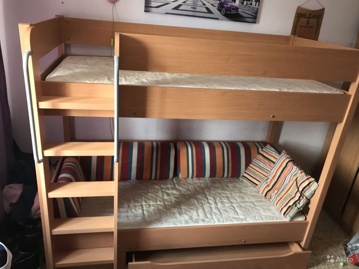 Трехместная кровать трио/3