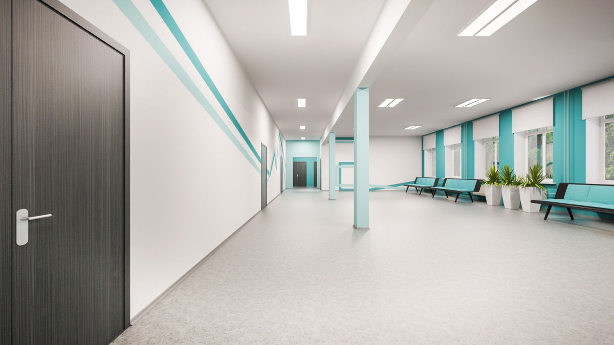 Коридоры школы современные