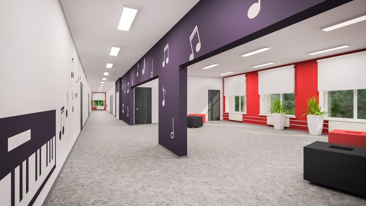 Цвет стен в школе