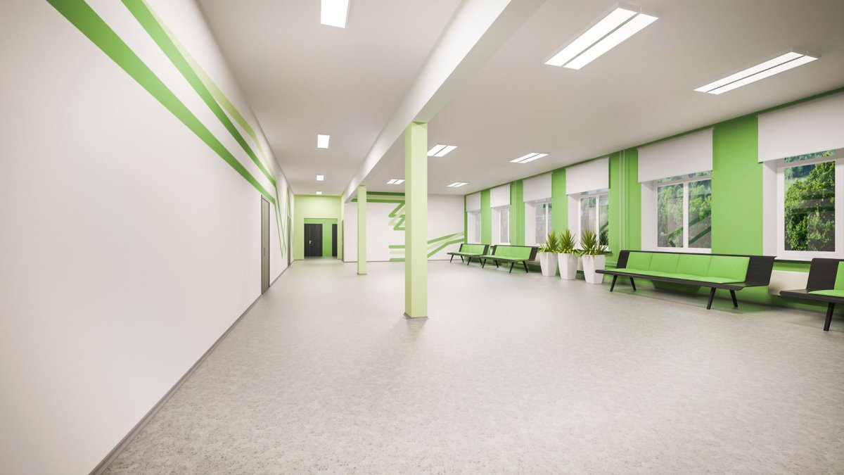 Рекреация школьного коридора