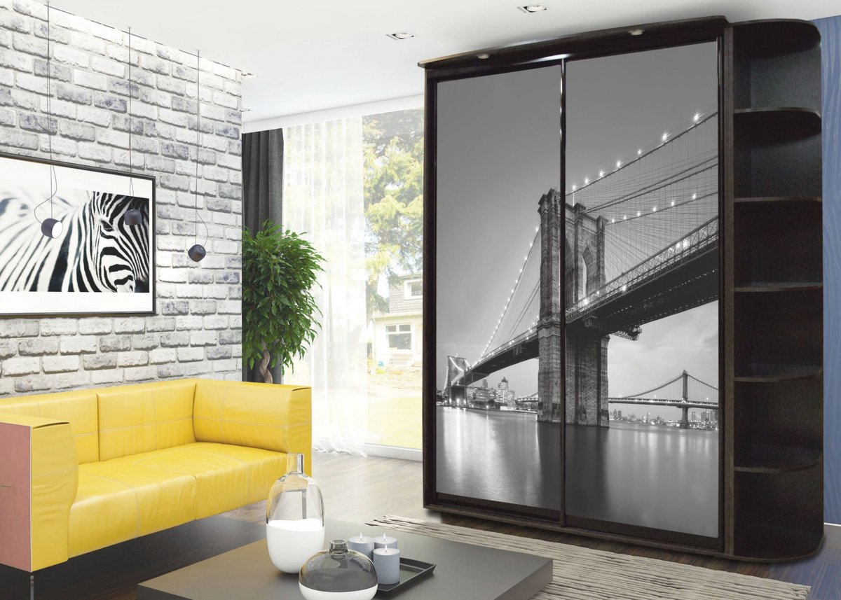 Шкаф-купе интерьер стильный высоком качестве