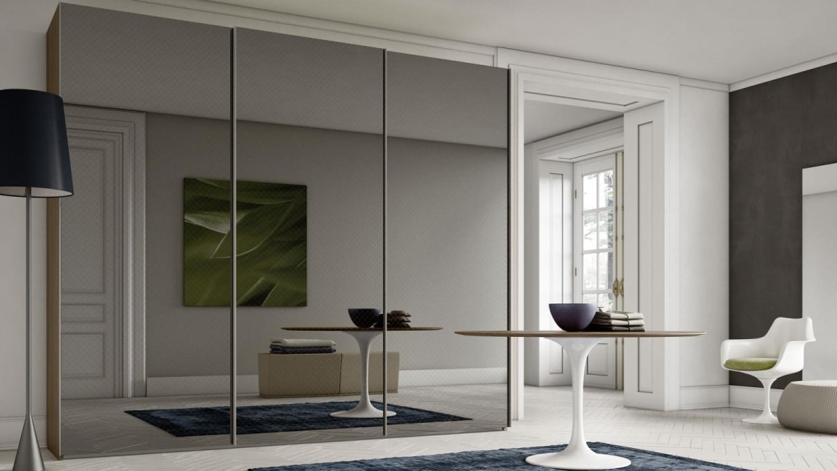 Двери шкафа купе с зеркалом