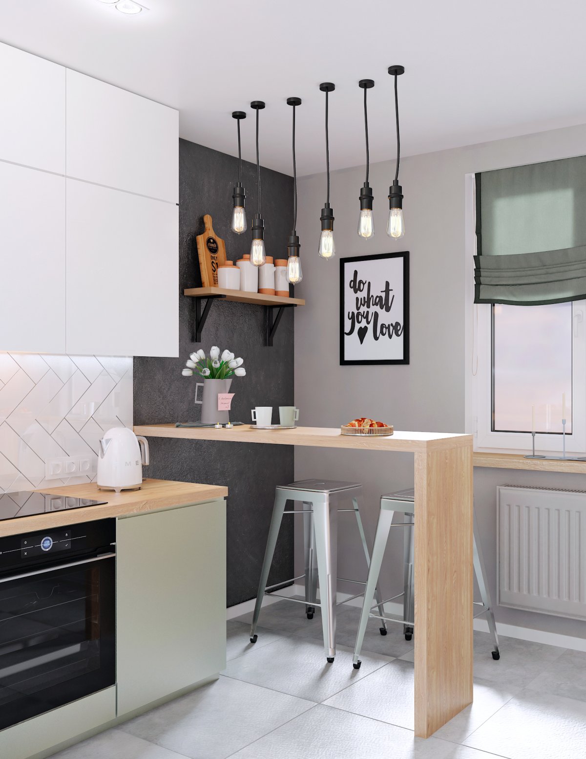 Барная стойка на маленькой кухне