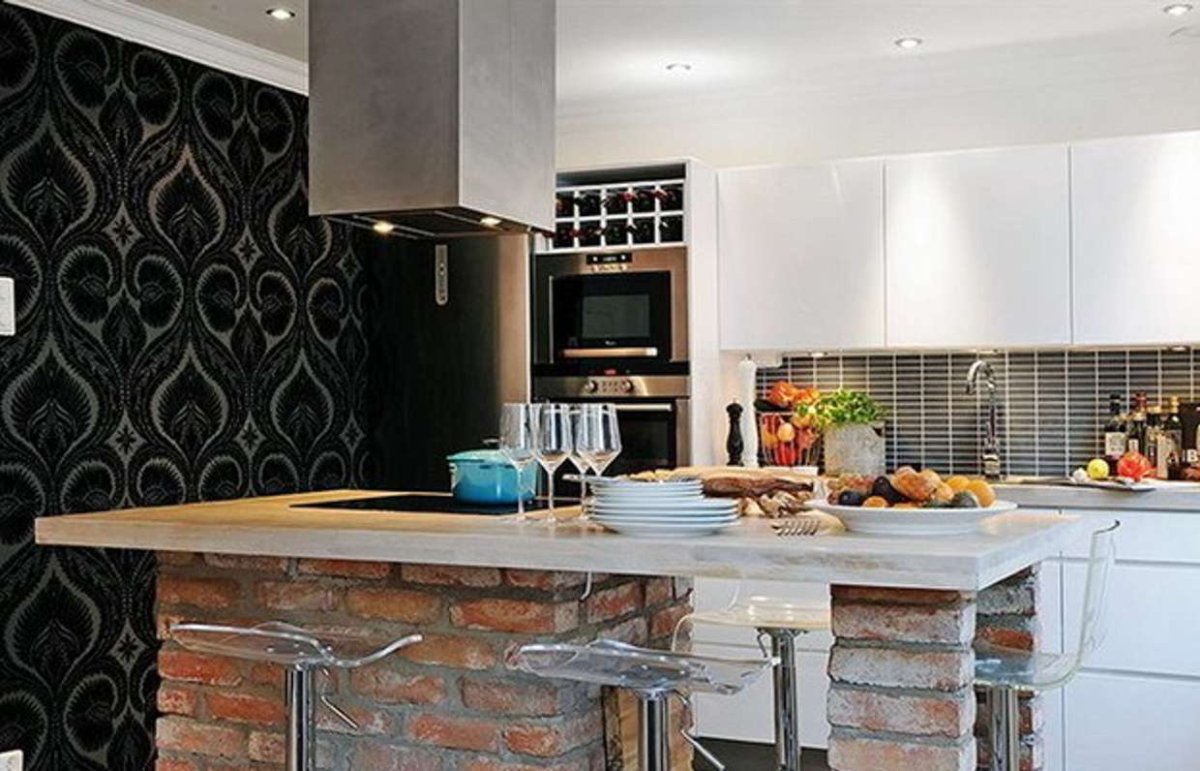 Барная стойка из кирпича