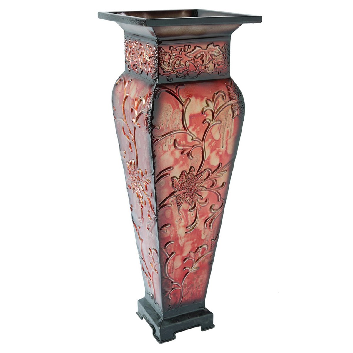 Вазы напольные высокие из металла