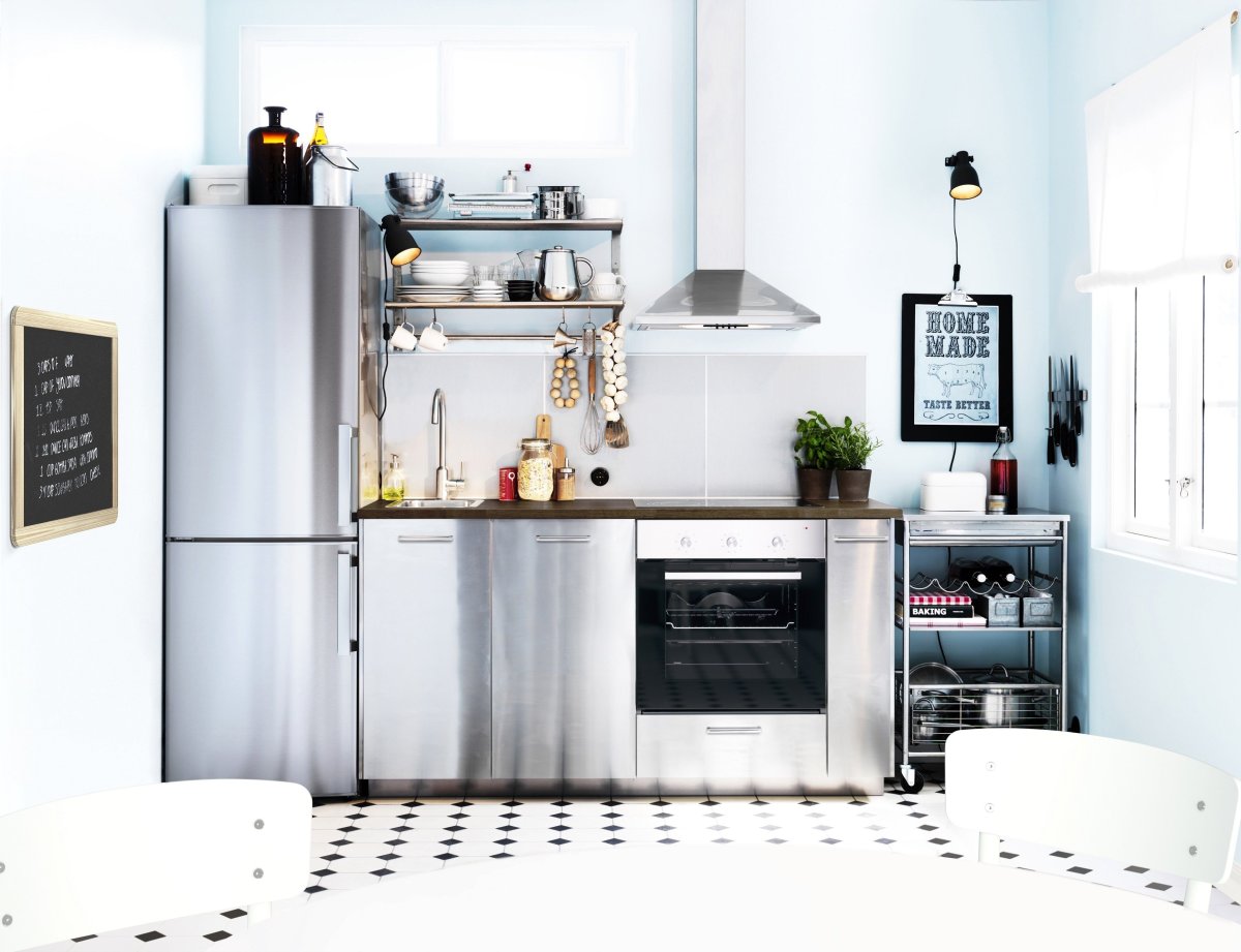 Кухня из нержавейки икеа