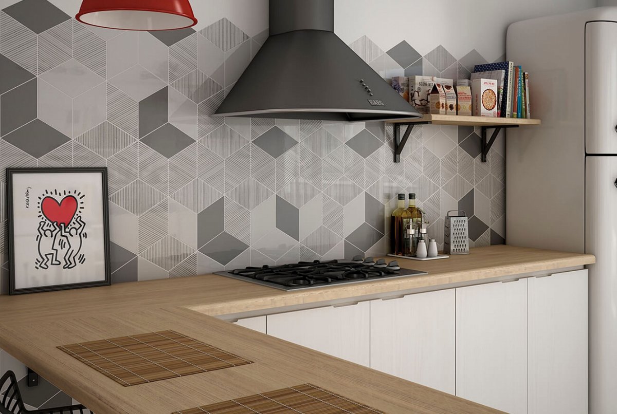 Плитка Гексагон на фартук