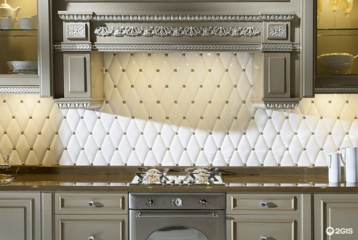 Плитка на фартук по диагонали