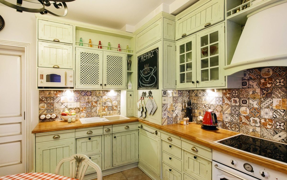 Плитка на фартук ромбиками