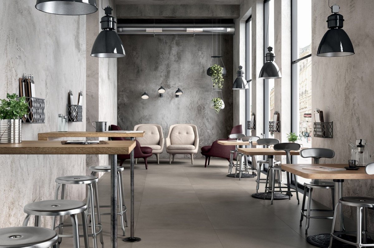 Дизайн семейного кафе в стиле Индастриал